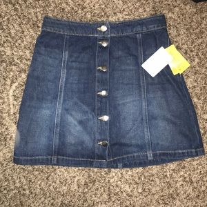 Denim button up skirt